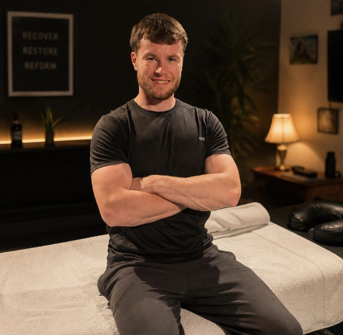 Max, the therapist behind Max's Massages